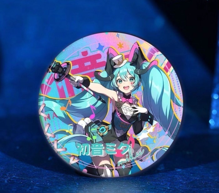 Hatsune Miku สามารถ Badge Vibrant เพลงธีมรอบเข็มกลัด Pin กระเป๋าเป้สะพายหลังตกแต่ง Vocaloid