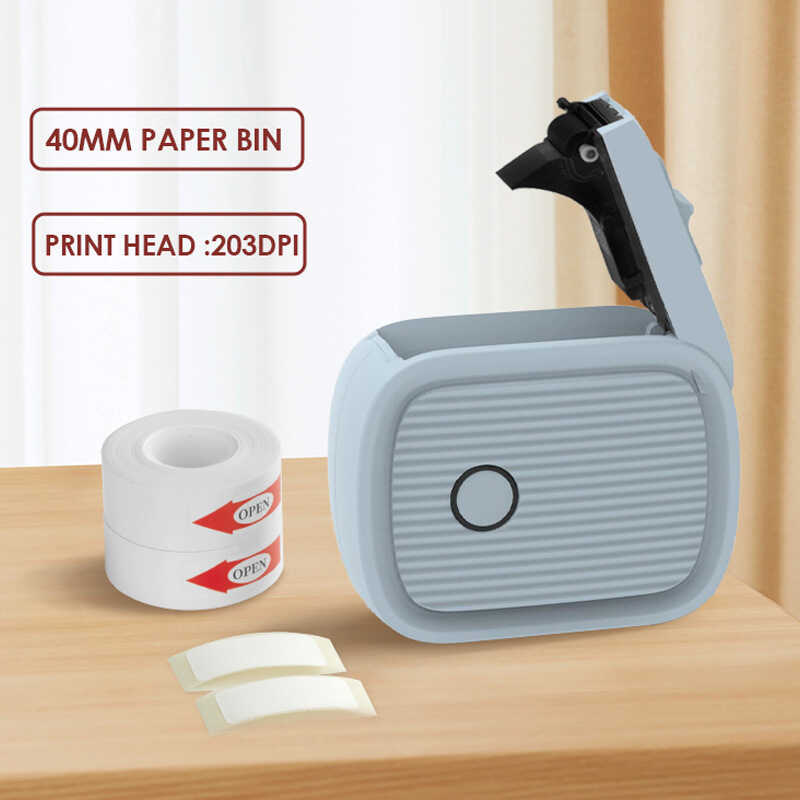 Mini Label Printer Half-Inch Label Thermal Printer Handheld Household Self-Adhesive Pocket Printer H