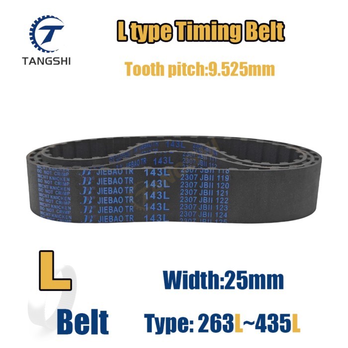 L Timing Belt Width 25mm 263L 326L 328L 330L 334L 382L 387L 390L 394L 397L 400L 405L 409L 412L 416L