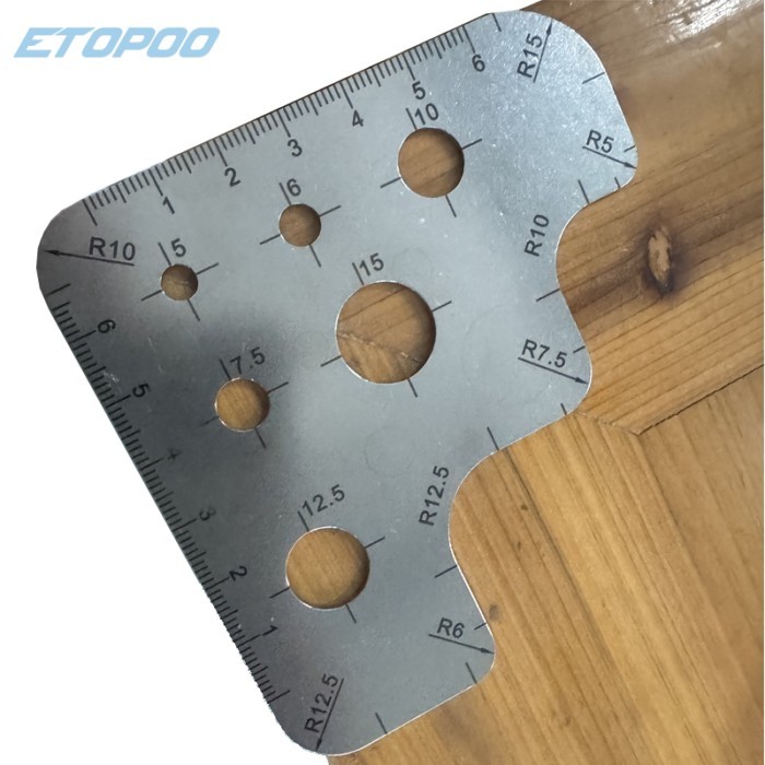 1Pcs Leather Cutting Tool Corner Cutter Circle Ruler Metal Drawing Ruler Circle Leather Punch Leath