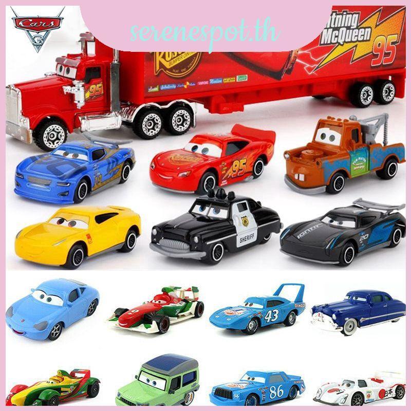 Pixar Cars 2 & 3 McQueen Racing Family รถเหล็กของเล่น 1:55 ของขวัญสําหรับเด็กหลวม