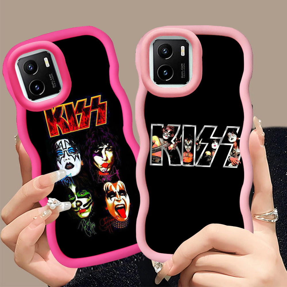 MERAH A-9 Rock Band Casing สําหรับ OPPO K10 A36 A96 Realme 9i A76 สีดําสีแดงสีชมพูกรณี