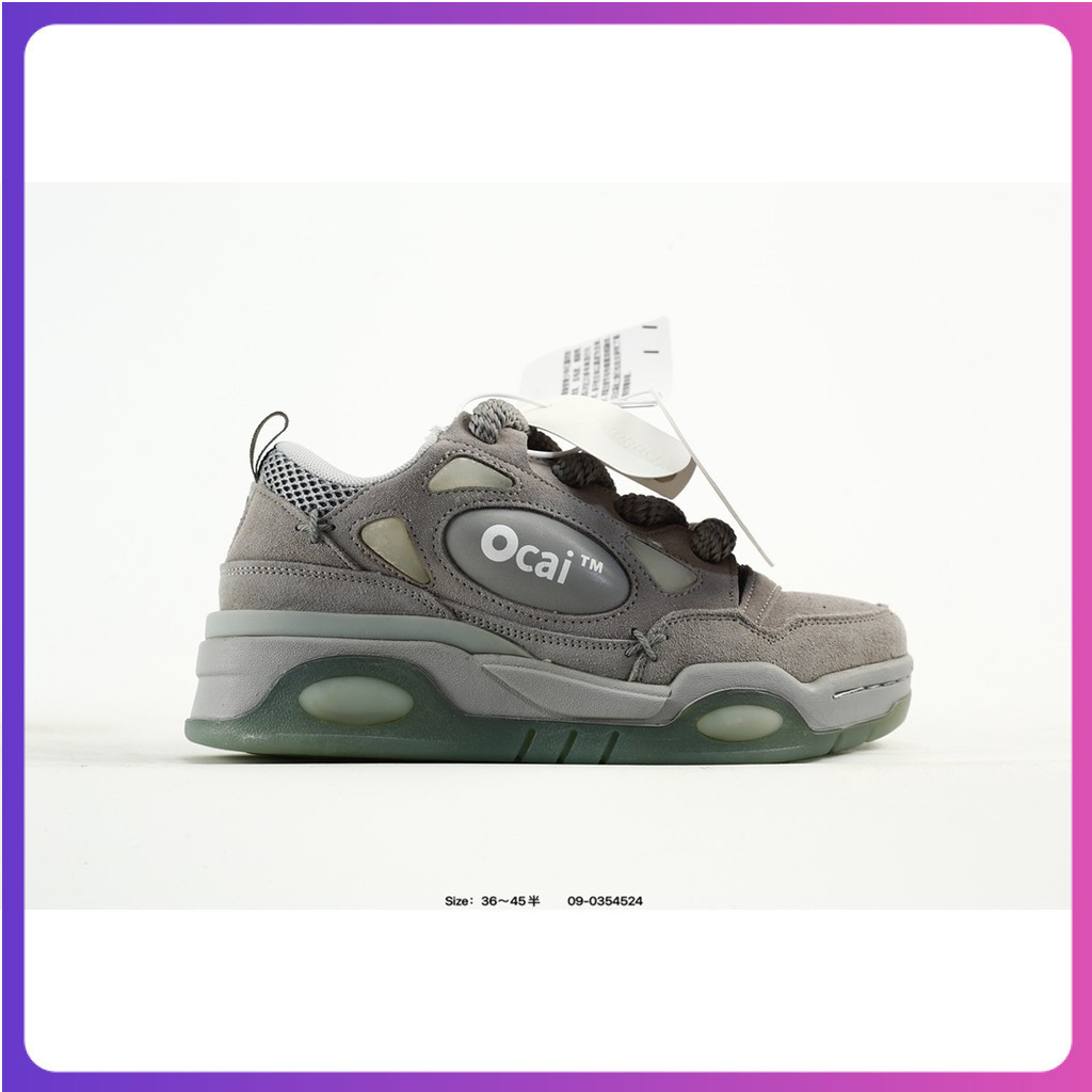 สินค้าขายดี❤ T อินเทรนด์ Ocai RETRO รองเท้าขนมปังขนาดใหญ่ Retro พ่อหนา Soled คู่กีฬารองเท้าสเก็ตบอร์