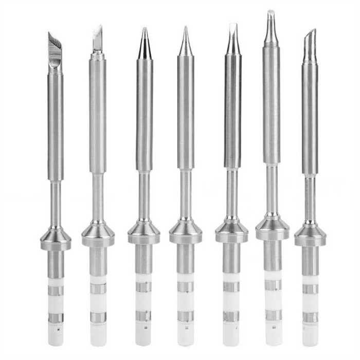 7 Types Mini Soldering Iron Tips TS Series Iron Tip Stainless Steel Soldering Iron Tip Replacement