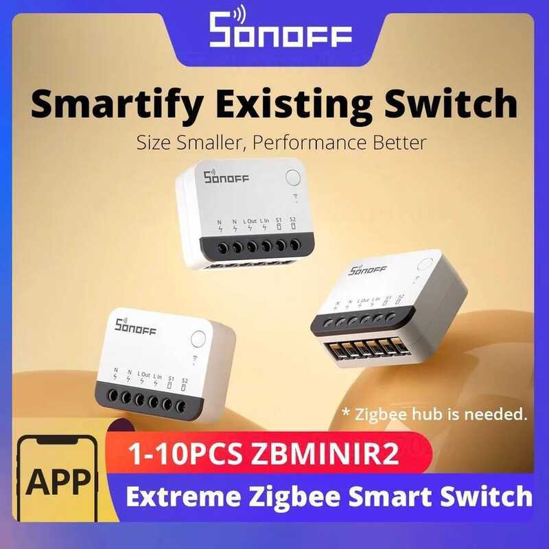 SONOFF ZBMINIR2 สวิตช์อัจฉริยะ Zigbee รุ่น Extreme พร้อมรีเลย์แยกส่วน ควบคุมระยะไกลผ่าน EWeLink รองร