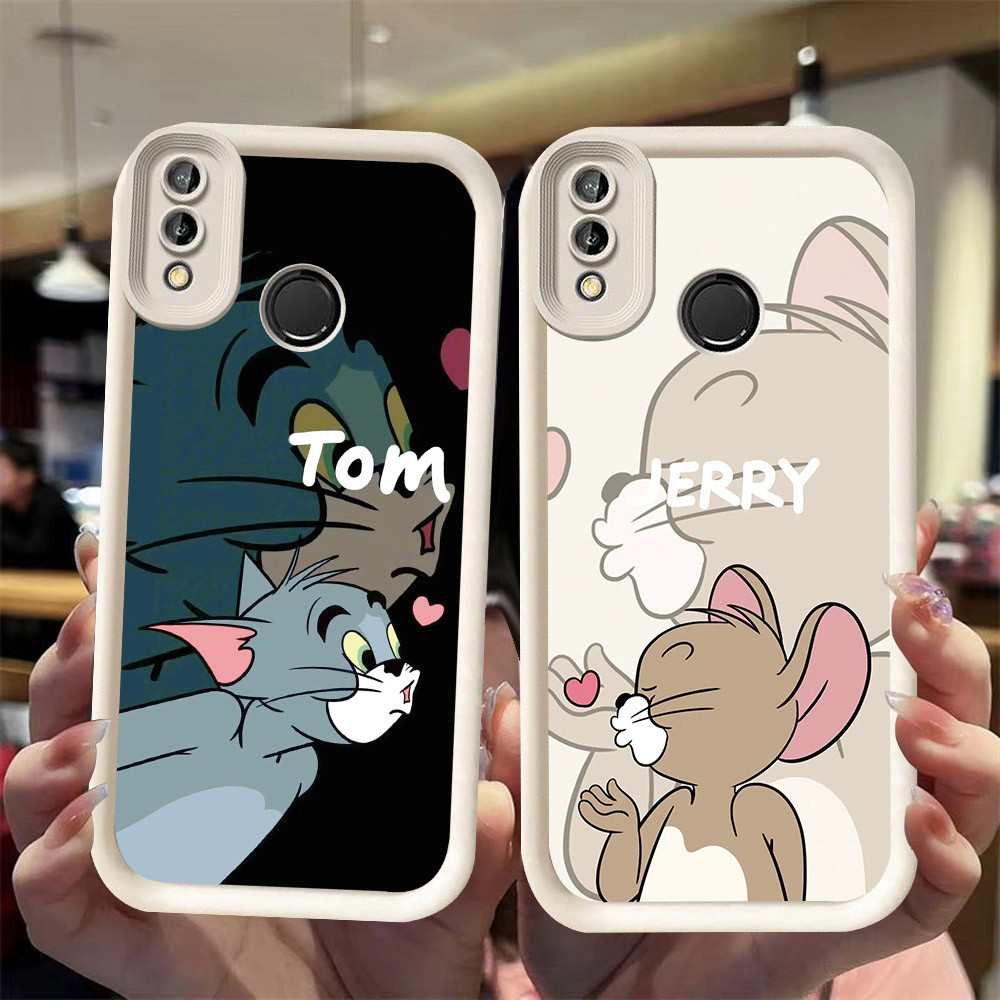 J-6 Love Couple ดำขาวชมพูเคสโทรศัพท์หรับ VIVO Y1S Y91C Y91 Y95 Y93