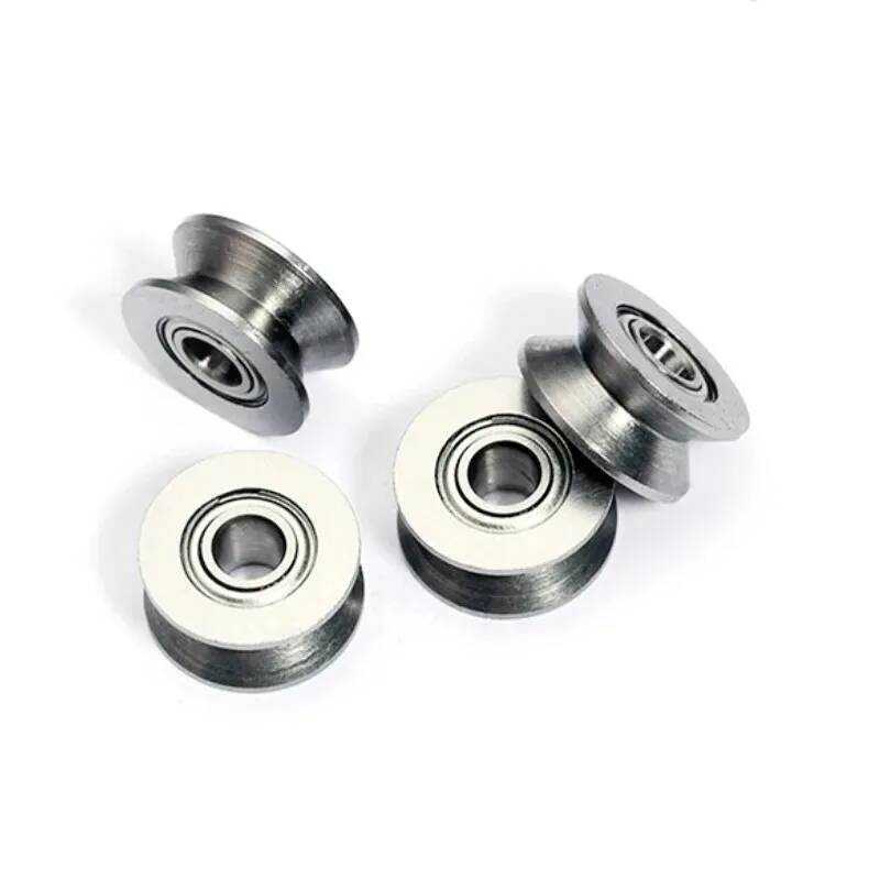 รางนำสายไฟแบบ V-groove ขนาดเล็ก 10 ชิ้น รุ่น V623 V624ZZ U623ZZ U624ZZ U604ZZ พร้อมลูกล้อสายไฟแบบ U-