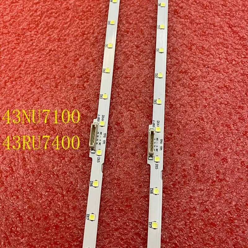 แถบไฟ ❤ LED สำหรับ Samsung รุ่น Ue43nu7099 Ua43nu7090 Un43nu6900 Un43nu6950 Ue43nu7179 Ue43n5500au