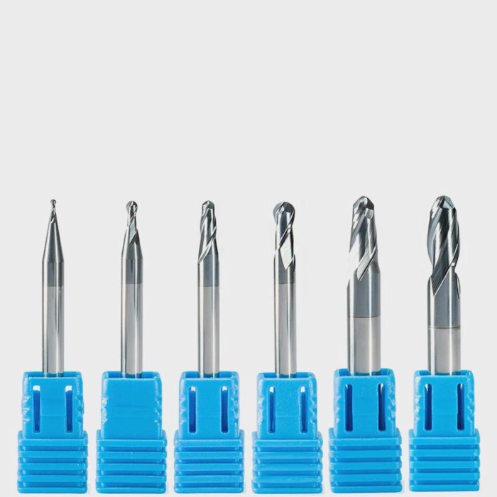 2pcs 2 flutes 1mm~8mm Solid Carbide Ball Nose End Mill CNC Milling Cutter HRC55 Tungsten Steel Ball