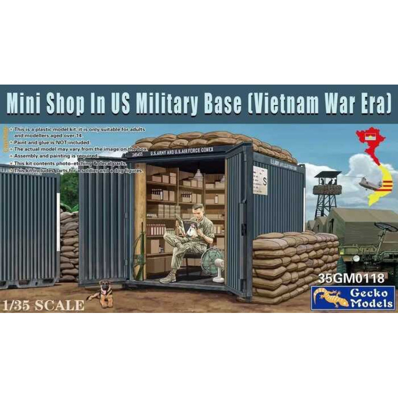 Gecko Models 35GM0118 Mini shop in US military base Vietnam War 1/35 Static model kit
