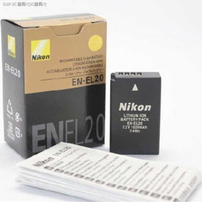 M (Cod) Nikon En-El20 New Battery Coolpixp1000 P50 A J1 J2 J3 S1 BMPCC Camera