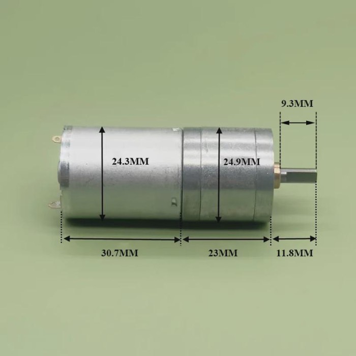 25GA-370 Small 25mm Full Metal Gearbox Gear Motor DC 3V 6V 9V 12V 210RPM Slow Speed Large Torque D
