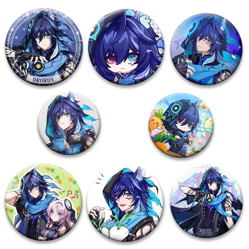 รอบ Pins เกมอะนิเมะ Genshin Impact เข็มกลัดแฟชั่นเครื่องประดับอุปกรณ์เสริม Ororon Cintali การ์ตูน Ba