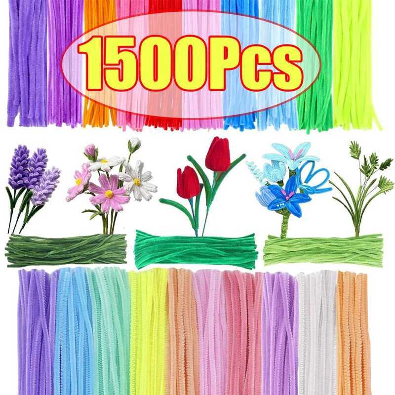 l Chenille Stems DIY Strips Twist Bar Wire Handcraft Twisting Decorations Pipe Cleaners Plush Craft