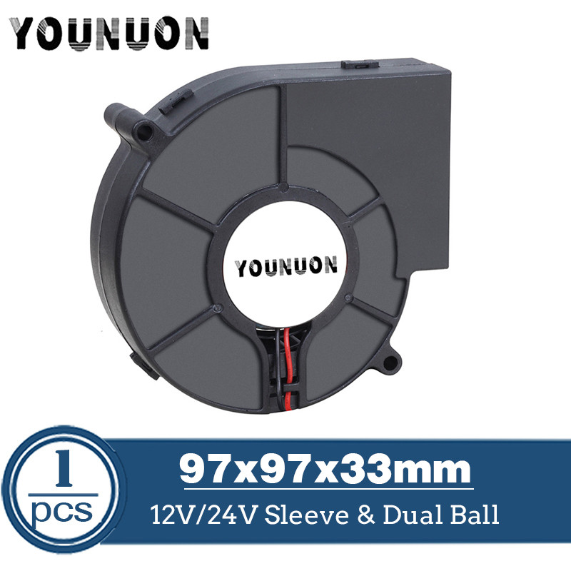 9733 Turbo Centrifugal Fan Blower 12 V/24 V 97*97*33 มม.DC Brushless 97 มม.Blower Cooler พัดลมสําหรั