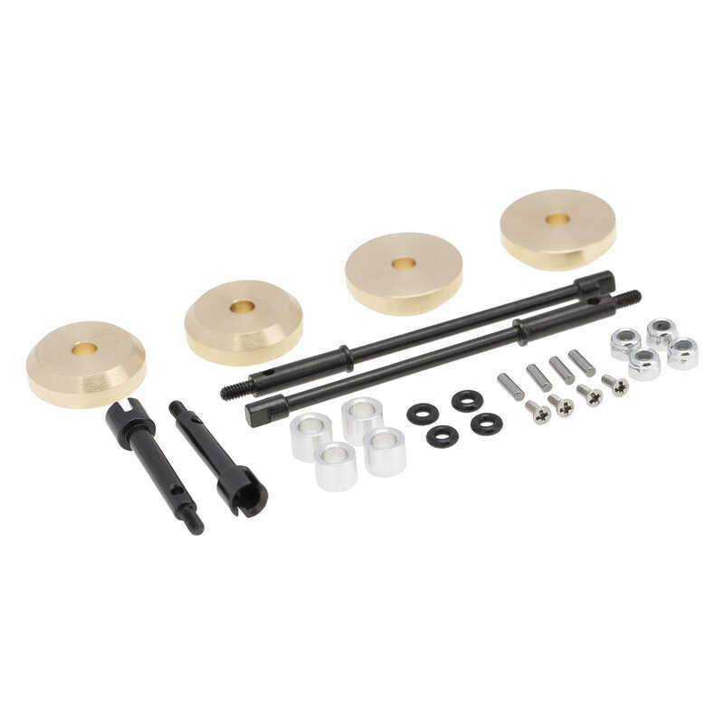 Axial SCX24 981 ทองเหลือง Counterweight สําหรับเพลาที่กว้างขึ้นเพลาแขนเพลากว้างขึ้นกว้างขึ้น 4 มม.
