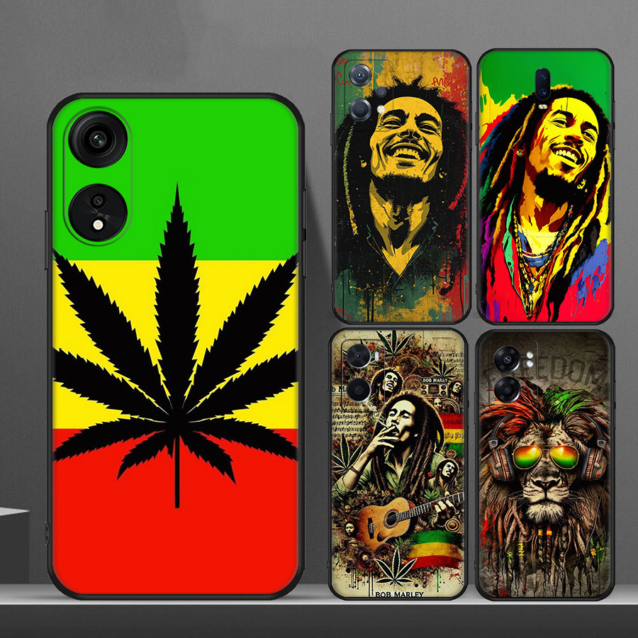 สําหรับ OPPO F5 A73 F7 F9 Pro A7X A9 F11 F17 F25 Pro F19 A74 F19 Pro Plus F27 Bob Marley 8Y14 นุ่มสี