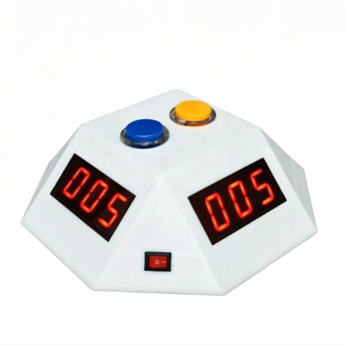 0.8 3-Digit Red LED Countdown Timer with 999s Max for Board Games, Card Games, Competitions - Four-