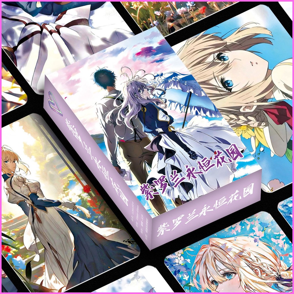 การ์ด LOMO Violet Evergarden Violet Evergarden (55 แผ่น) Violet Evergarden Anime Merchandise Laser P