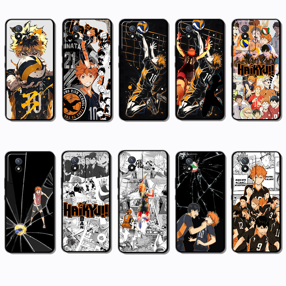 Vivo Y02 4G Y11 2023 Haikyuu เคสโทรศัพท์สีดําเนื้อนุ่มแฟชั่น