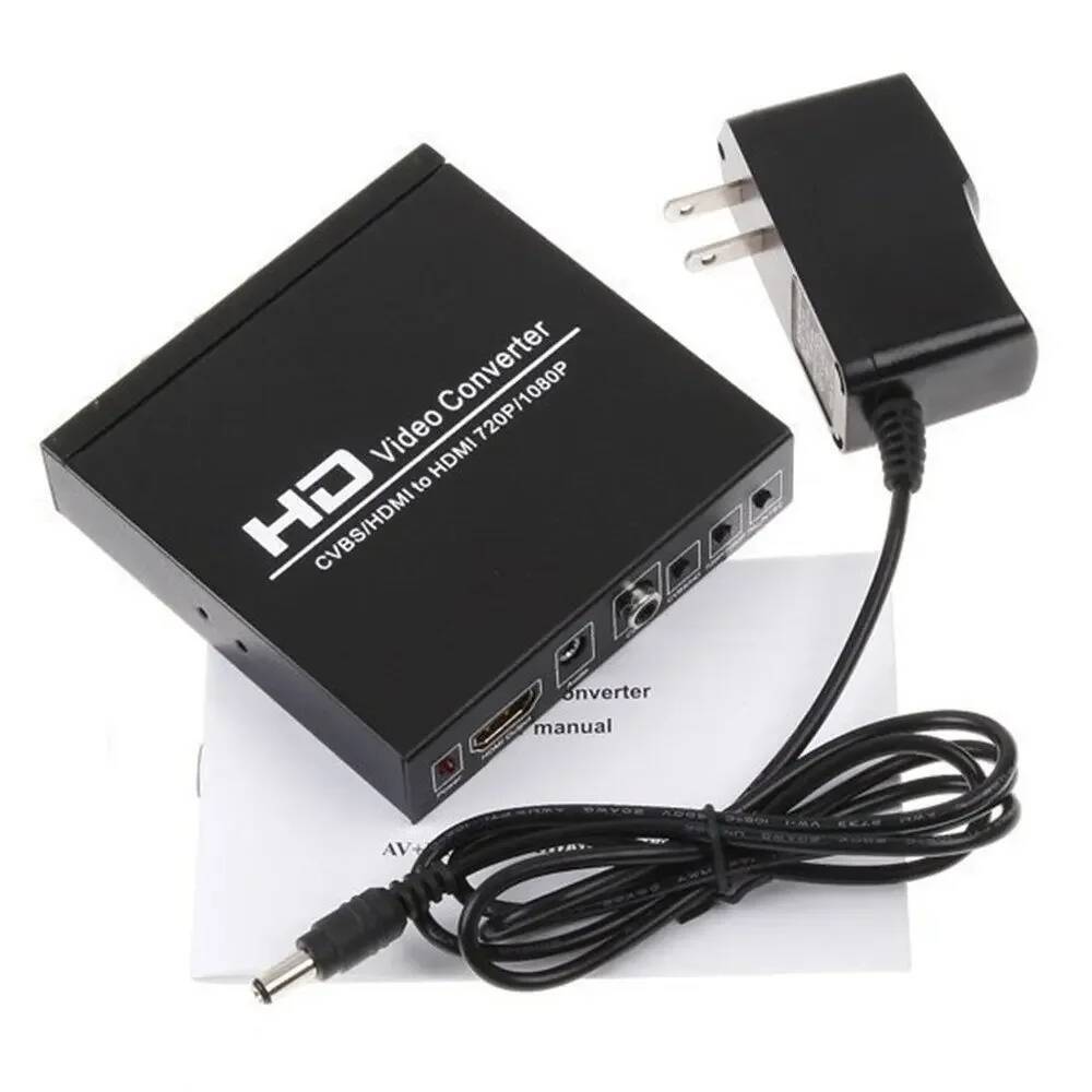 Full HD 1080P HDMI to HDMI Converter อะแดปเตอร์ AV/CVBS/HDMI to Audio Video Converter กล่องสําหรับ H