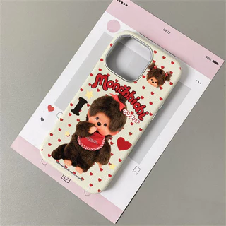 เคสไอโฟน13 17 เคสหนังวัว ลายมอนจิจิน่ารักฮิต สำหรับiPhone 16 17 13 AIR 14 15 12 11 Pro Max 7 8 14 15 16 Plus XR X SE 2 3