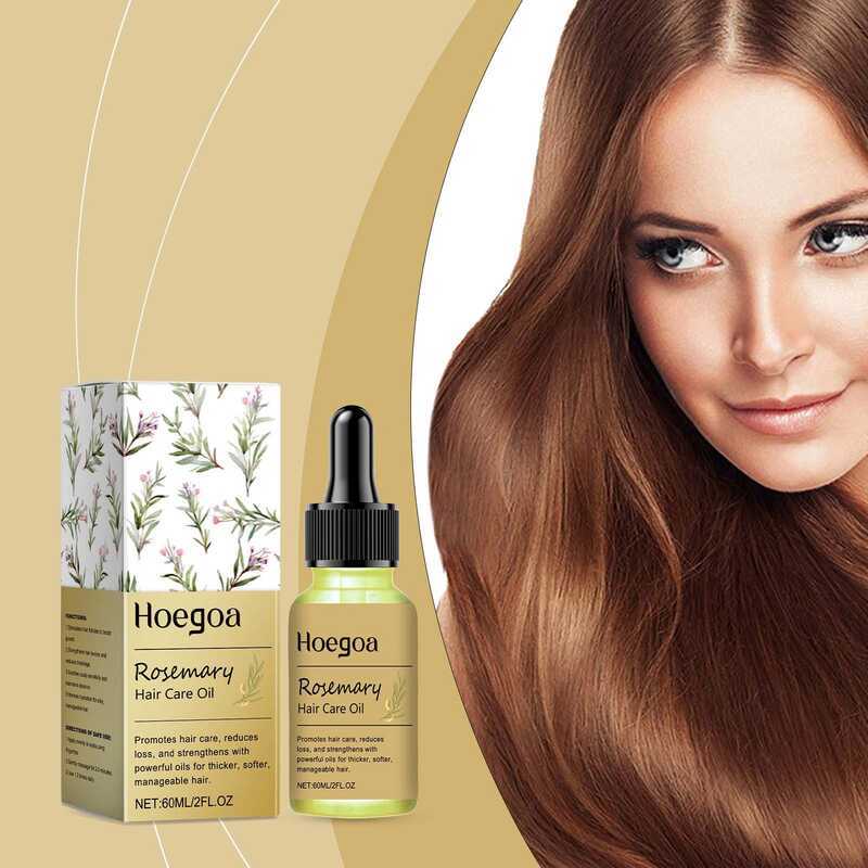 HOEGOA Rosemary Hair Essential Oil ปรับปรุงผม Moisturizing Fluffy Hair Scalp Care Essential Oil