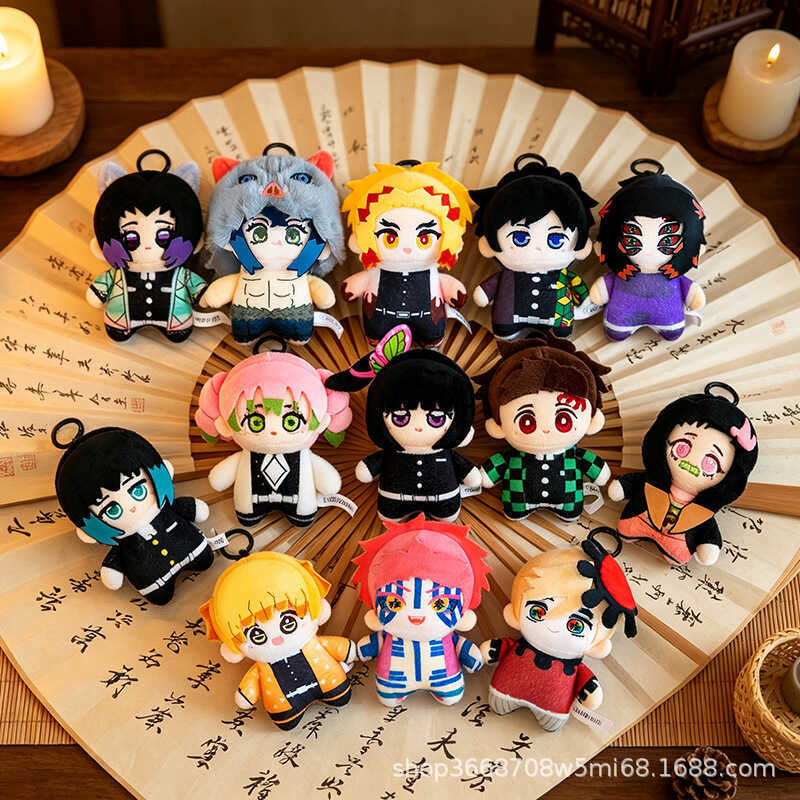 Anime Demon Slayer ตุ๊กตาตุ๊กตาจี้ยืน Tanjirou Nezuko Inosuke สินค้าชุดตุ๊กตา