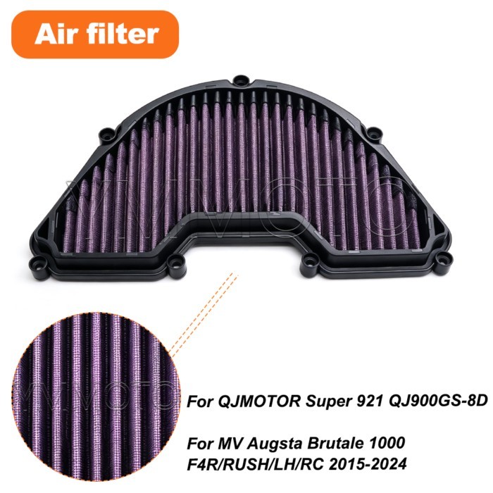 Motocycle Accessories Air Filter Intake Cleaner For MV Agusta Brutale1000 F4R RC Rush LH 2015-2024