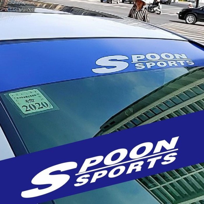 Pop SPOON สติ๊กเกอร์เกียร์หน้า Fit สติ๊กเกอร์ดัดแปลง สติ๊กเกอร์ติดกระจก CRV New Civic เกียร์หน้า ติด