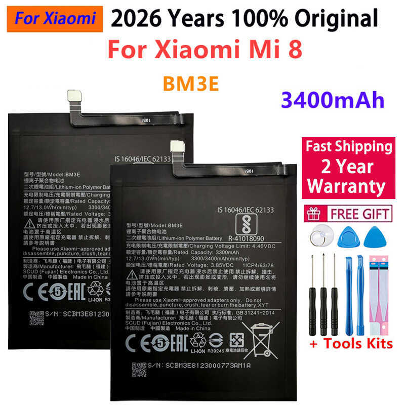 แบตเตอรี่แท้สำหรับ Xiaomi Mi 8 9 10 11 11I 11T Ultra SE Lite 5G รุ่น Bm4f Bm4n Bm4x Bm4y Bm3l Bm3m