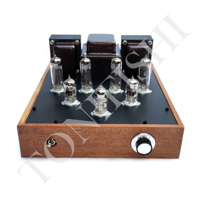 6P14 push-pull tube power amplifier tube 15W*2 35HZ-20KHZ distortion: 0.5% three-band audio equaliz