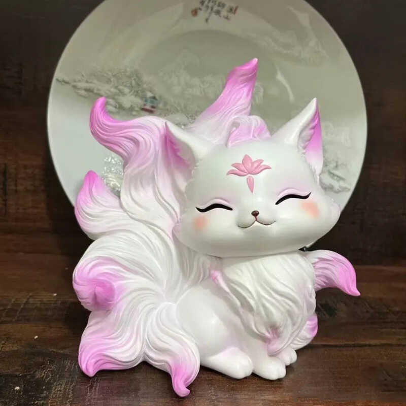 99% Flawless Nine-Tailed Fox Series Aromatherapy พลาสเตอร์ตุ๊กตาตัวอ่อนสีขาว DIY หัตถกรรมตกแต่ง Graf