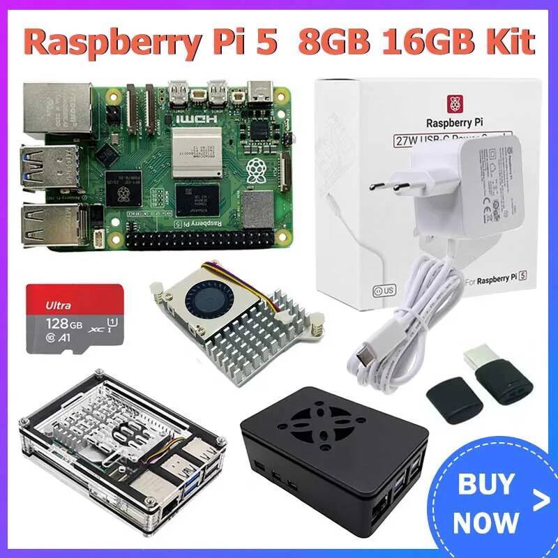 TA อย่างเป็นทางการ Raspberry Pi 5 16GB 8GB RAM ชุด BCM2712 Cortex-A76 2.4GHz LPDDR4X-4267 PCIe 2.0 R