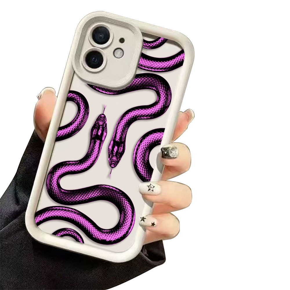 Deluxe Gold งูสีม่วงเคสโทรศัพท์สําหรับ OPPO RENO 2F 2Z 5 5F 6 7 7Z 8Z 8T 10 11 11F 12 12F 13 13F 14 