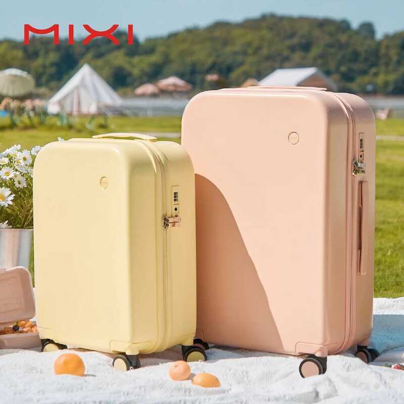 กระเป๋าเดินทาง Mixi Puristic Design แบบล้อลาก กระเป๋าเดินทางแข็งสำหรับผู้หญิง กระเป๋าเดินทางแบบมีล้อ