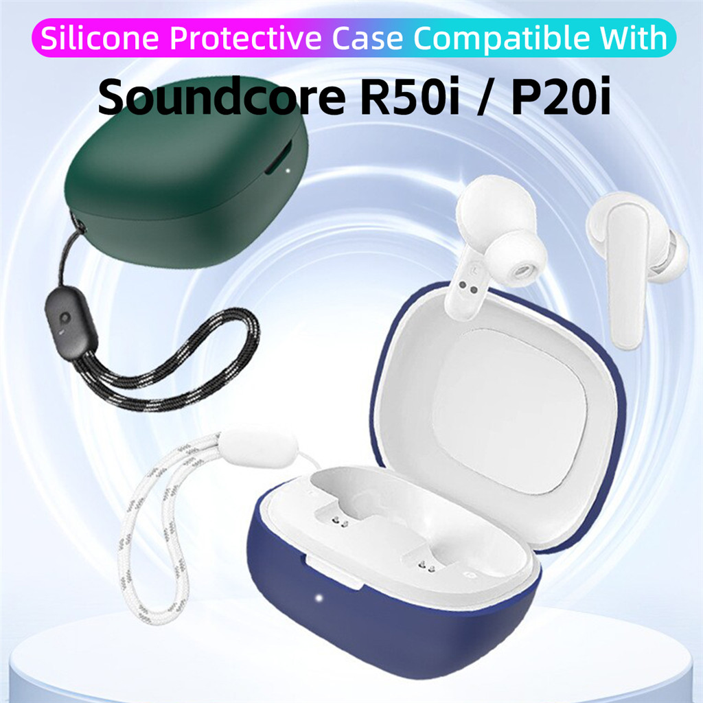 สําหรับ Soundcore R50i / P20i ล้างทําความสะอาดได้ป้องกันฝุ่นปลอกหูฟังกันลื่นเคสป้องกัน