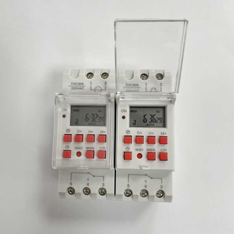 30A โปรแกรม Microcomputer Time Control Switch Timer THC30S Digital Display Time Switch วินาทีจับเวลา
