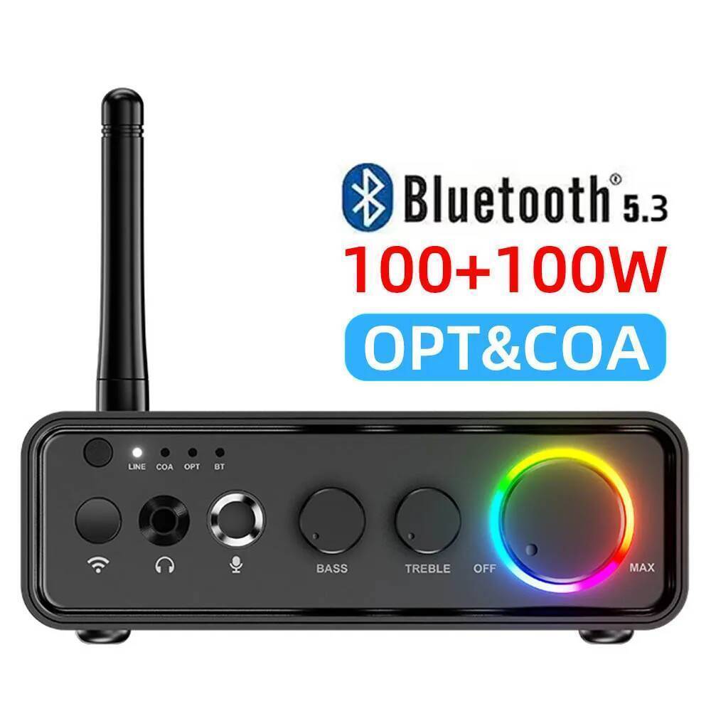 ใหม่ Mini TPA3116D2 บลูทูธ 5.3 Class D เครื่องขยายเสียง 2.0 เครื่องขยายเสียง 100Wx2 200W พร้อมไมโครโ