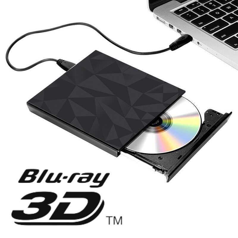 USB3.0 & type-c เครื่องบันทึกแกะสลักบลูเรย์ภายนอก เครื่องเล่นแผ่นดิสก์ Blu-ray มือถือ HD 4K