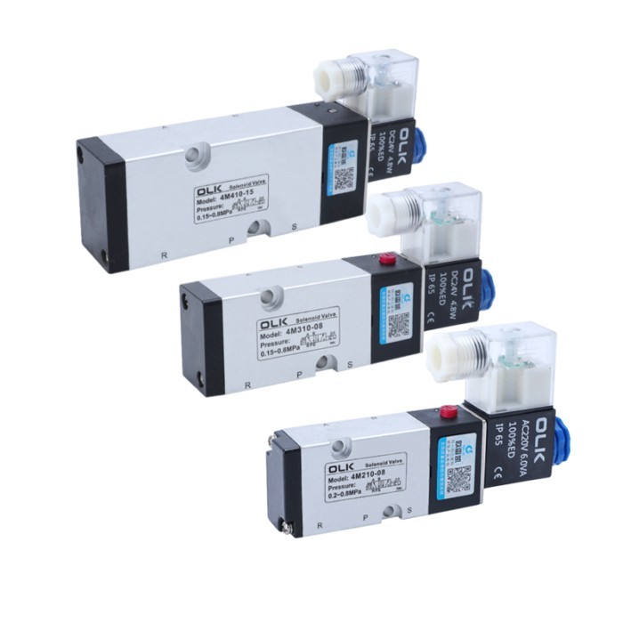 1PCS 4M210-08 4M310-08 4M410-10 Pneumatic Electric Solenoid Valve 2 Position 3 Port Five Way Contro