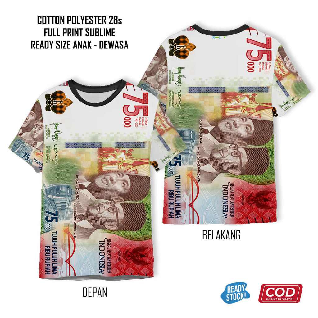 Money Seventy Five Thousand 75k 75k Full Printing Cool เสื้อยืด _ เสื้อผ้า 3D Unisex สําหรับเด็กและผ