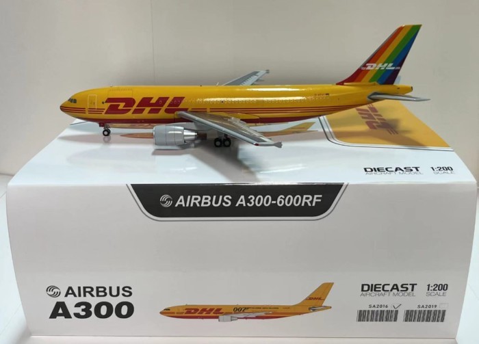 พร้อมสต็อก JC Wings 1: 200 Dunho Express DHL A300B4-600R D-AEAS เครื่องบินรุ่น Out of Print Car Mode