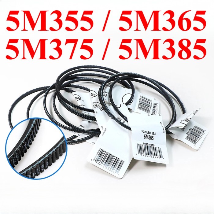Original 5M355 5M365 5M375 5M387 triangle belt WM180V/WM210V Mini Lathes Lathe Motors Rubber Belt D