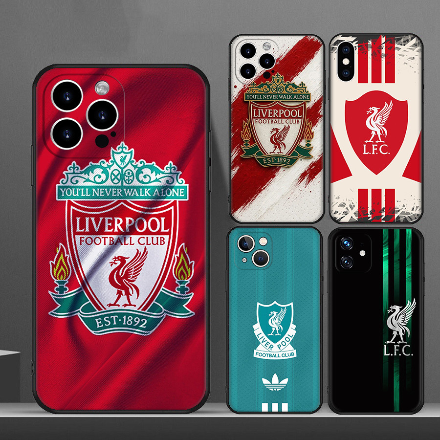 สําหรับ iPhone 11 12 13 Pro Max Mini Liverpool 8Y14 เคสโทรศัพท์ TPU สีดํานุ่ม