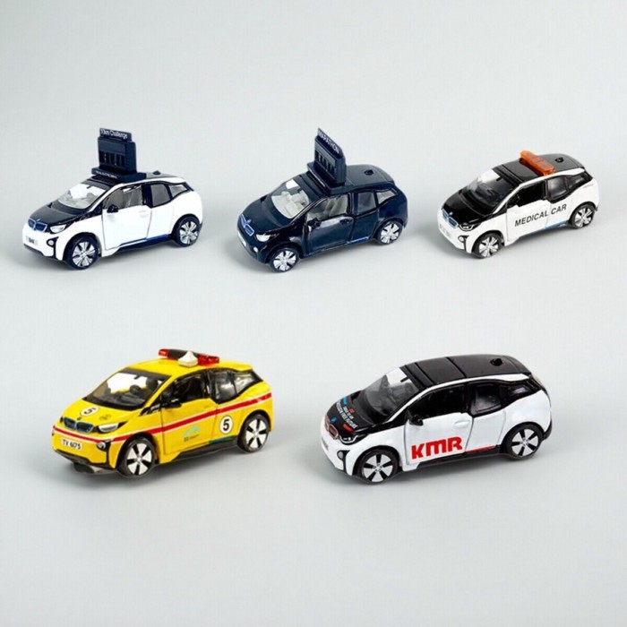 1/64 Micro Shadow TINY BMW BMW i3 Medical KMW Airport Patrol การแข่งขันรถยนต์โมเดลรถโลหะผสม