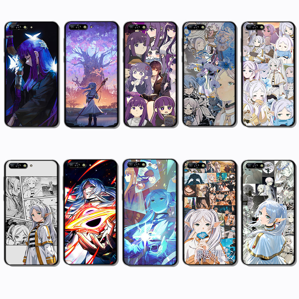 Huawei Y6 Y7 Pro Y7 Prime Nova 2 Lite 2018 Frieren Beyond Journeys End เคสโทรศัพท์สี TPU สีดํานุ่ม