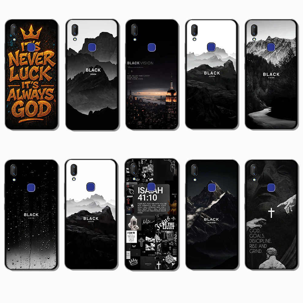 เคสโทรศัพท์สีดําแบบนุ่มสําหรับVivo Y53 Y66 Y67 Y69 Y71 Y73 Y77 Y79 Y78 PLUS Black Vision caseg