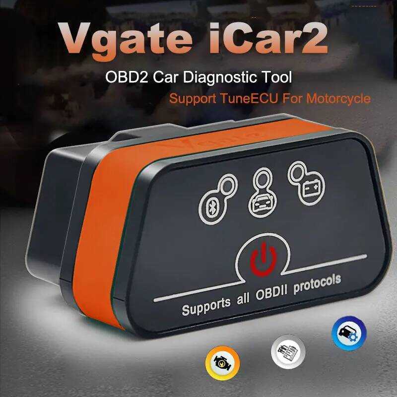 เครื่องสแกน Vgate iCar2 obd2 รุ่น 2026 แบบบลูทูธ/ไวไฟ สำหรับรถยนต์/มอเตอร์ไซค์ รองรับ TuneECU สำหรับ