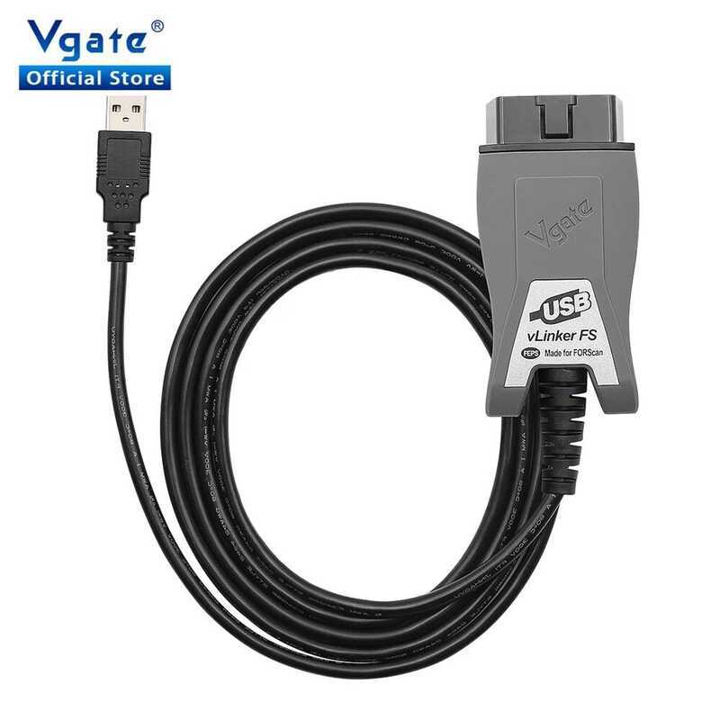 Vgate vLinker FS FORScan สำหรับ Ford ELM327 USB OBD2 เครื่องมือวินิจฉัยรถยนต์ HS/MS-CAN OBD2 เครื่อง